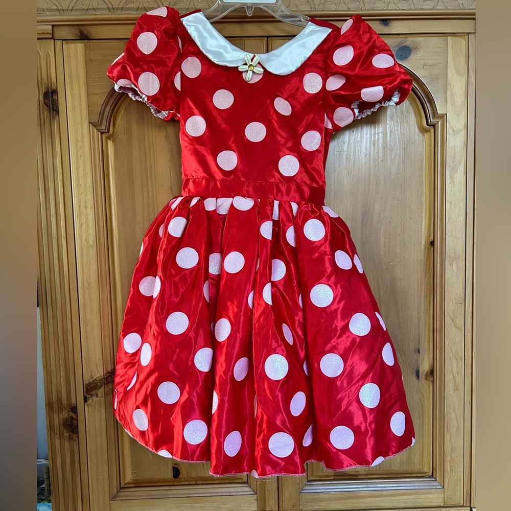 Disney Red and White Polka Dot Minnie Mouse Dress